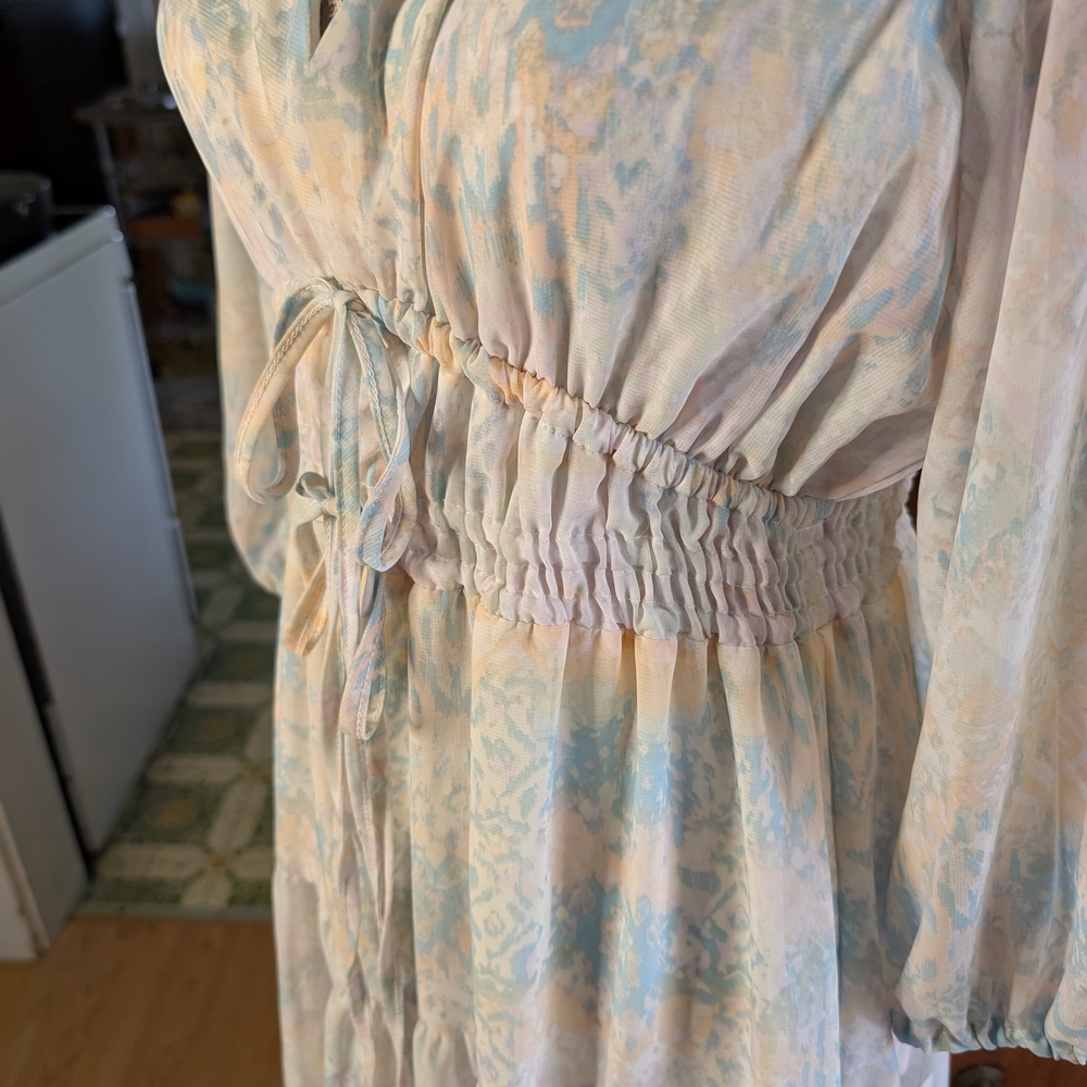Boho Unique Soft Pastel Color Dress Any Occasion - Picture 7 of 9